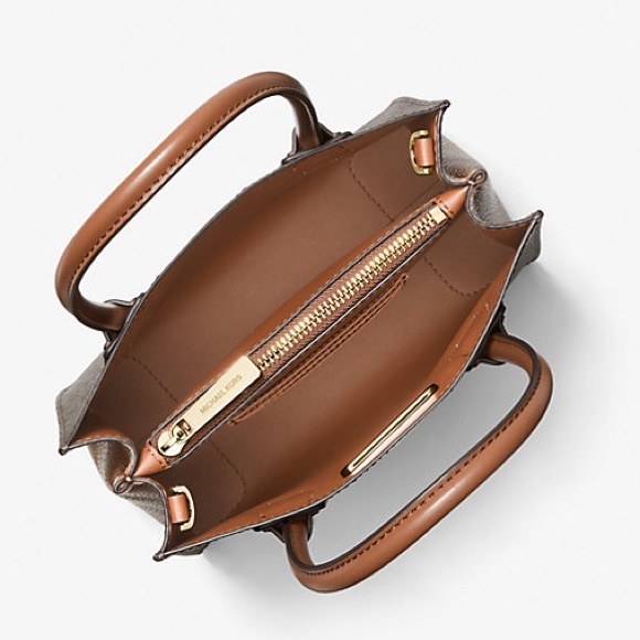 New Michael Kors Brown Mercer Satchel Bag - Picture 2 of 4